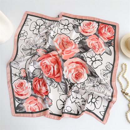 Rachele Pink Foulard (100% Silk - 68cm)