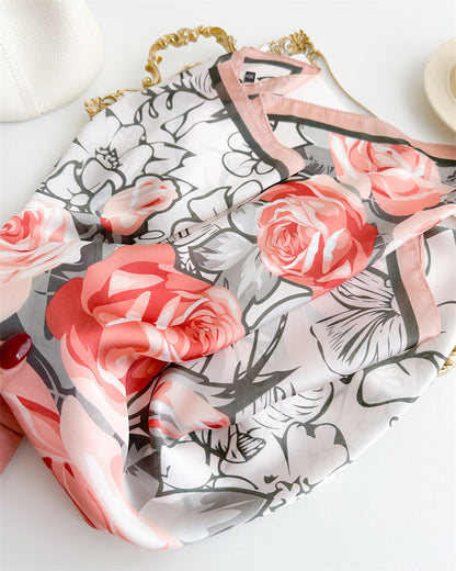 Rachele Pink Foulard (100% Silke - 68cm)