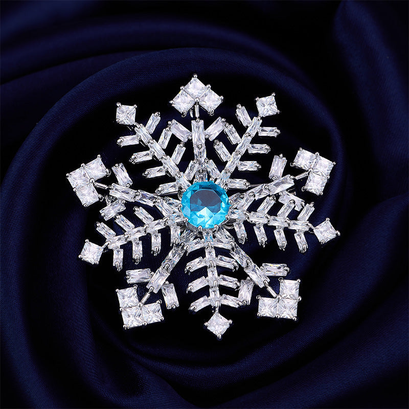 Alfinete Floco de Neve (Cristal Azul)