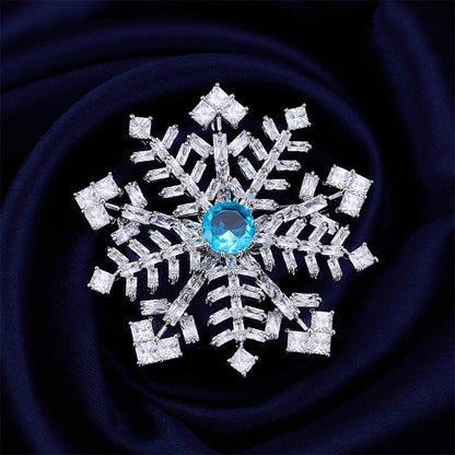Alfinete Floco de Neve (Cristal Azul)