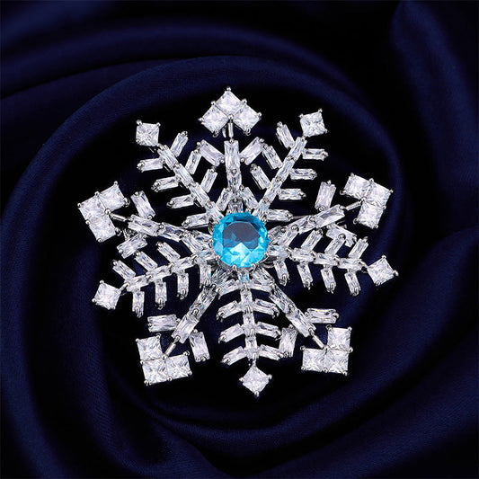 Snowflake Spilla (Cristallo Blu)