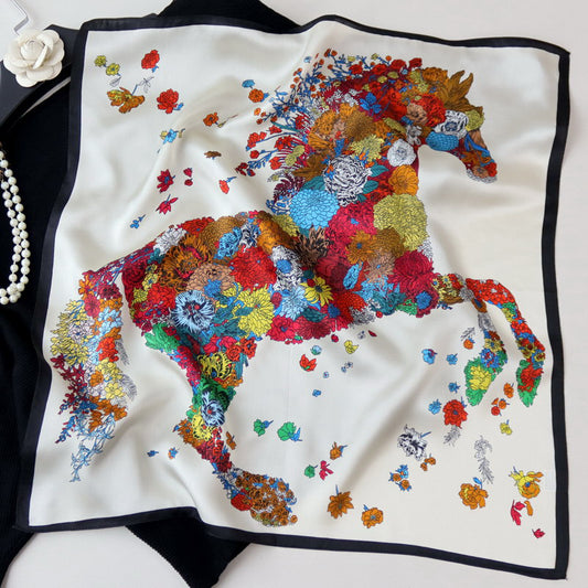 Helvira Bianco Foulard (100% Seta - 53cm)