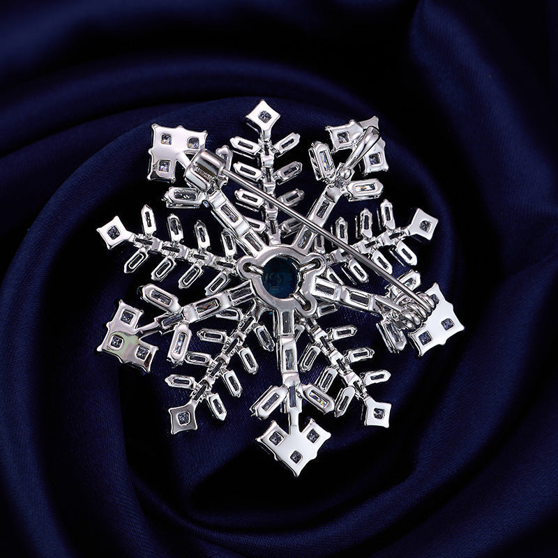 Alfinete Floco de Neve (Cristal Azul)