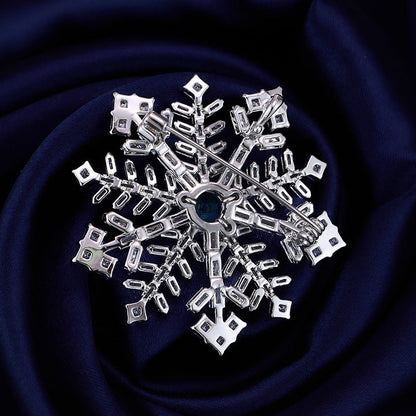 Alfinete Floco de Neve (Cristal Azul)