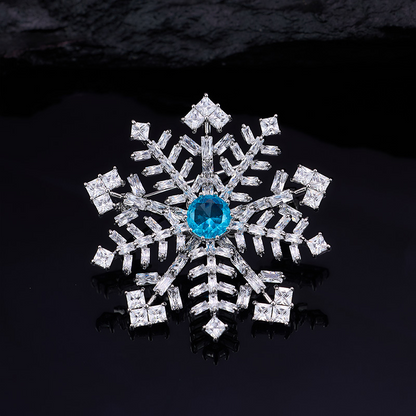 Alfinete Floco de Neve (Cristal Azul)