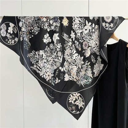 Flora Foulard (110 cm - 100% Silke)