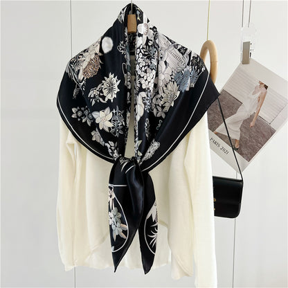 Flora Foulard (110 cm - 100% Silke)