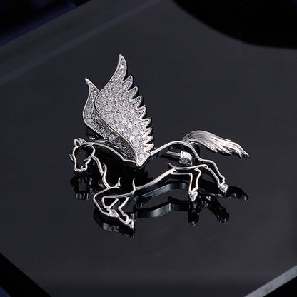 Pegasus brosch (gnistrande zirkoner)