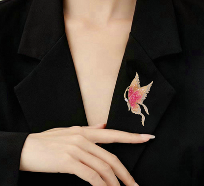 Vanessa-broche (Roze of blauwe zirkonia's)