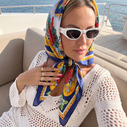 Positano Foulard (100% Soie - 68cm)