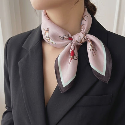 Fortuna Pink Foulard (100% Seta - 53cm)