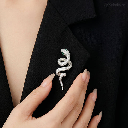 Serpente Spilla (Zirconi Brillanti)